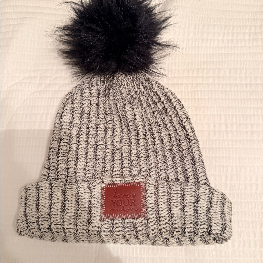 Love Your Melon Black and White Beanie